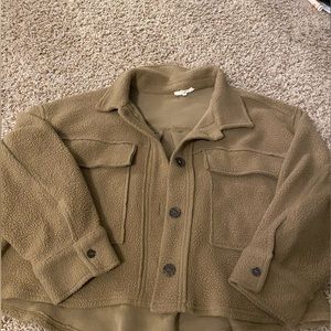 Oversized, cropped, shacket